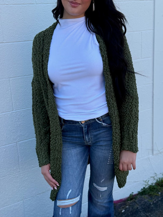 Soft Popcorn Knit Cardigan