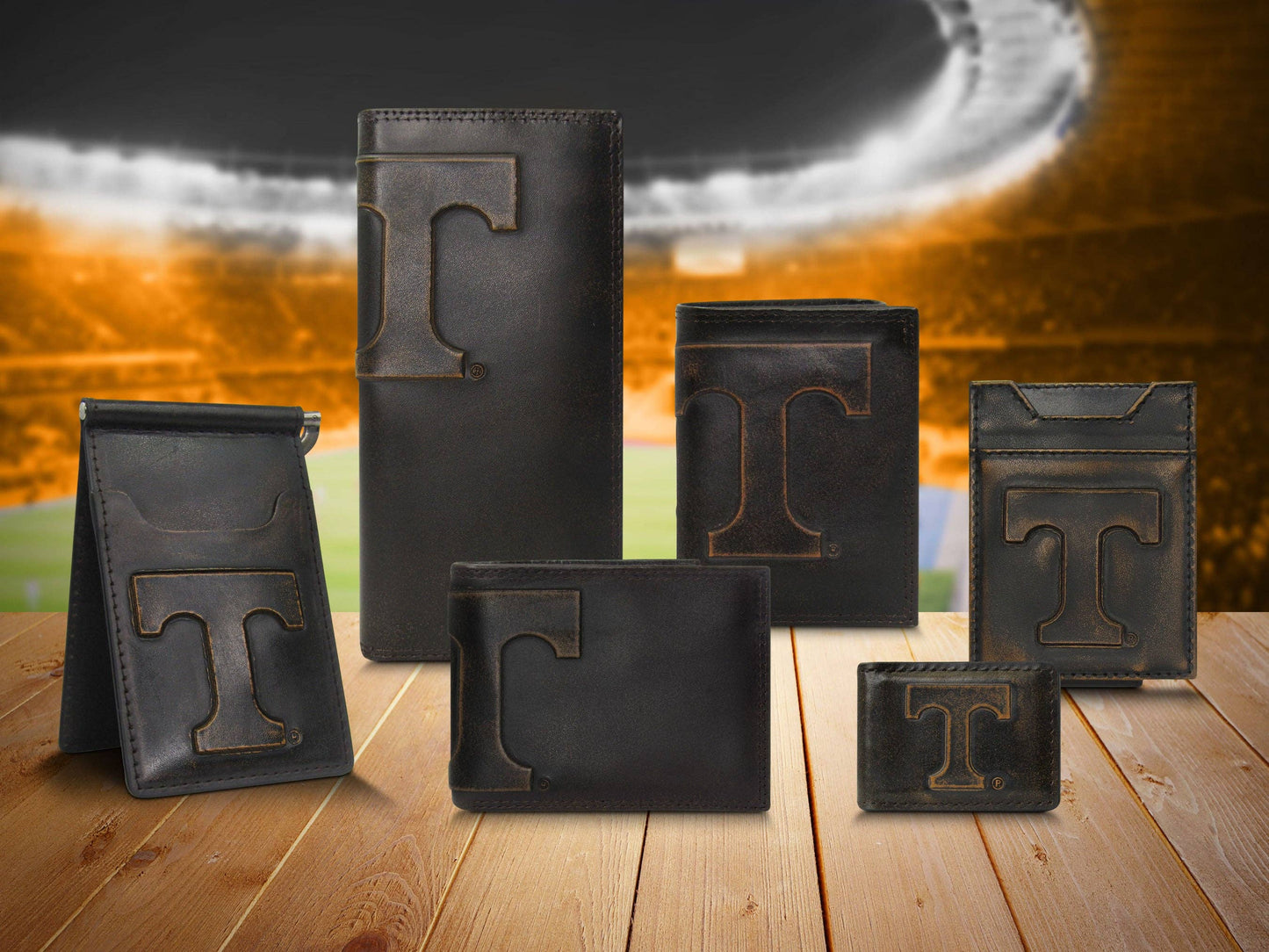 Tennessee Vols Burnished Leather Money Clip