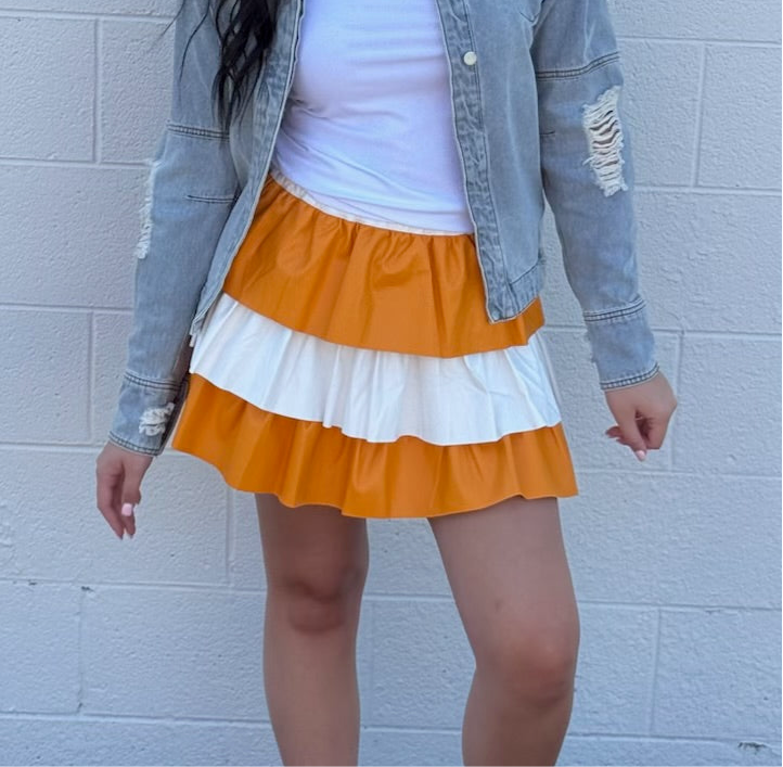 Faux Leather Mini Skirt