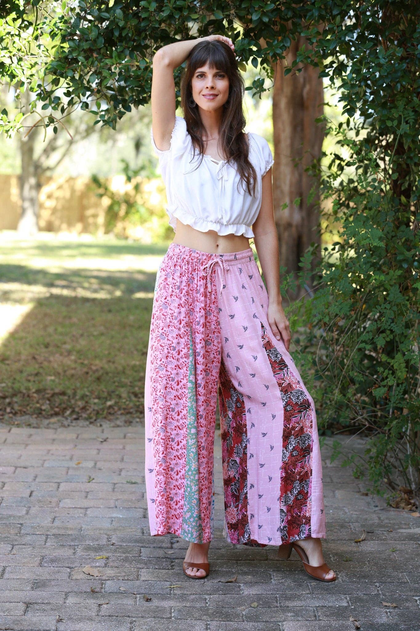 Petal Harmony Boho Palazzo