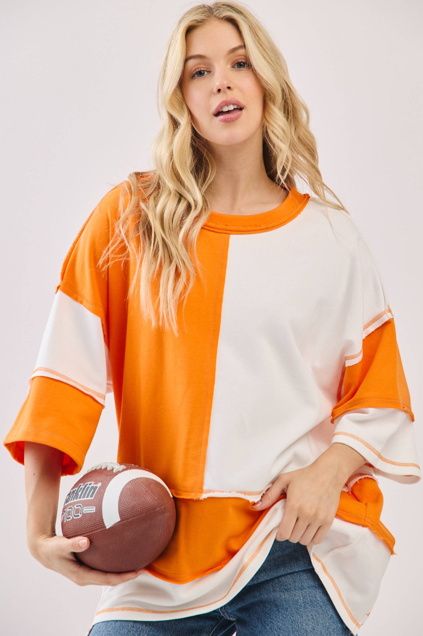 Oversized Color Block Gameday Tee