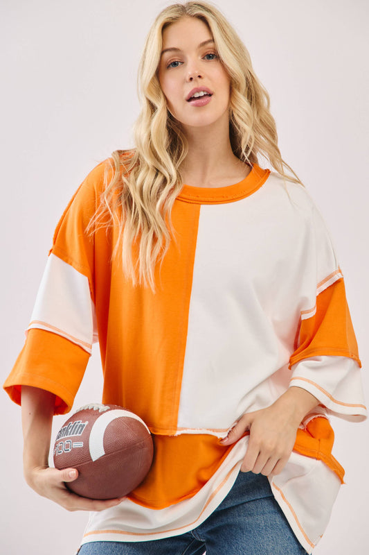 Oversized Color Block Gameday Tee
