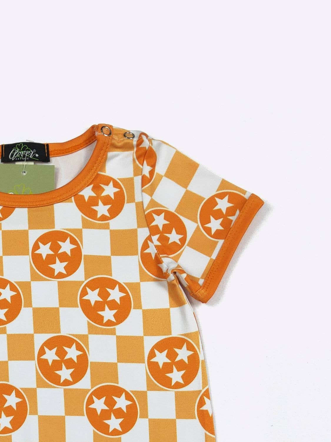 Orange Tri Star Boy Romper