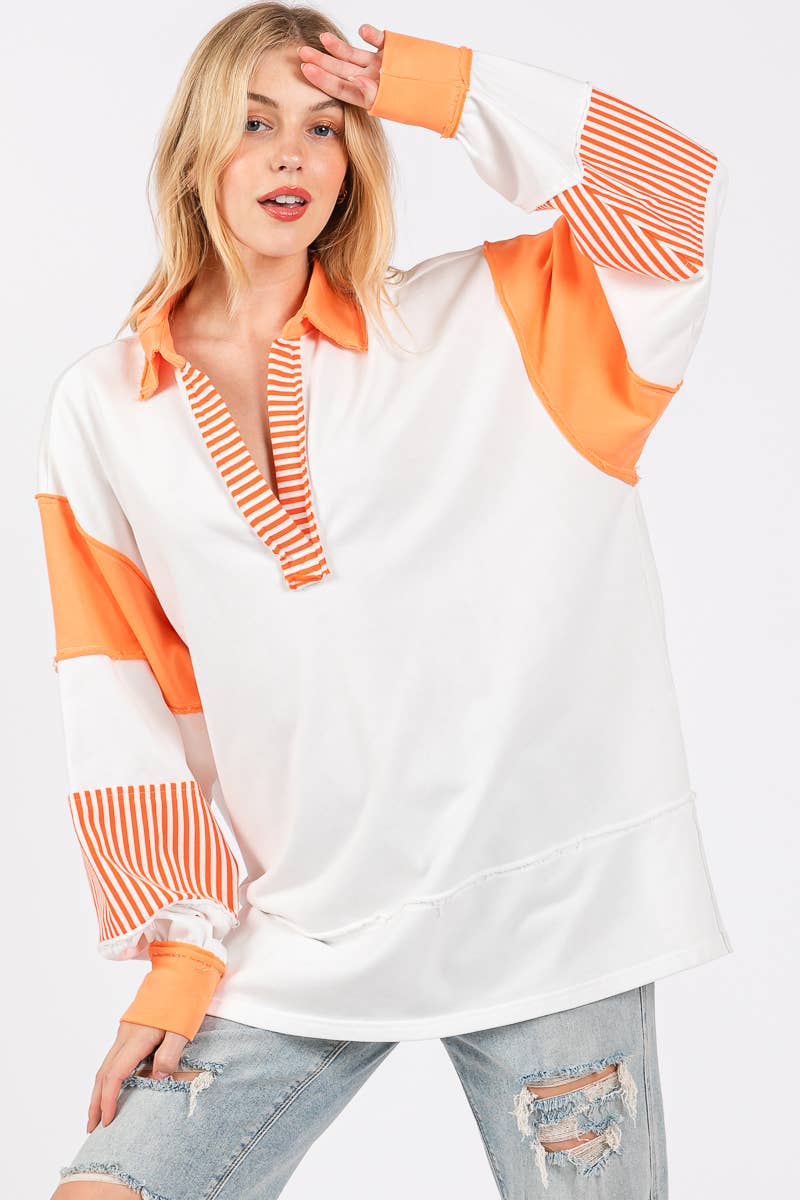Varsity Stripe Game Day Pullover
