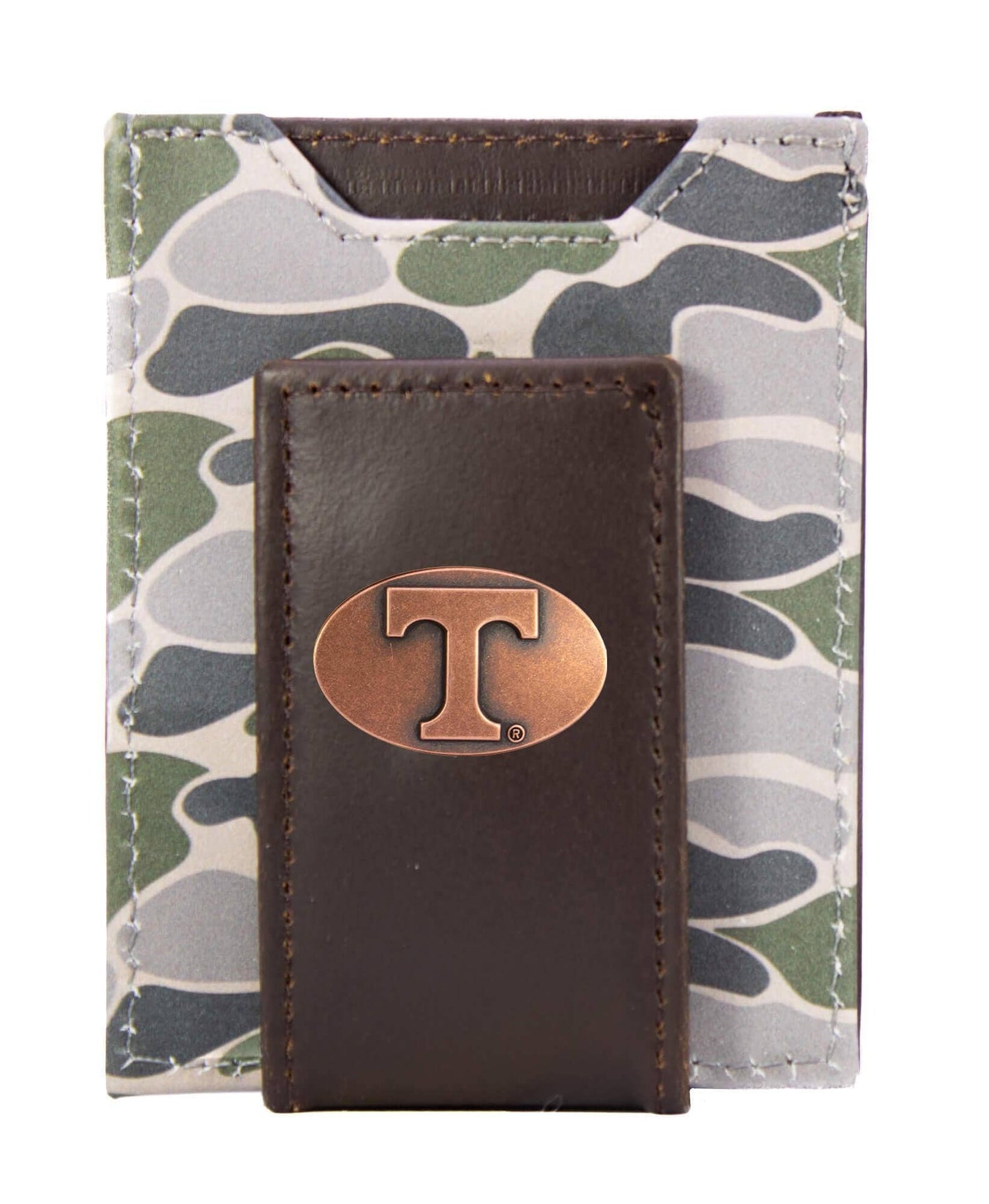 Tennessee Vols Magnetic Old School Camo Leather Wallet.