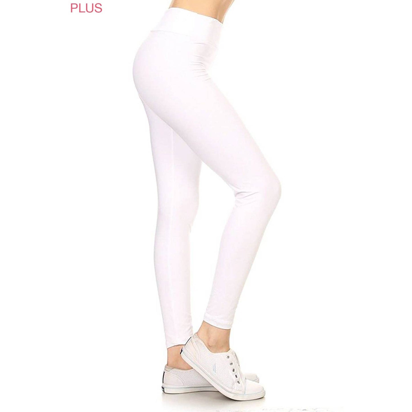 3X5X Plus Size Buttery Soft High Waist Solid Leggings