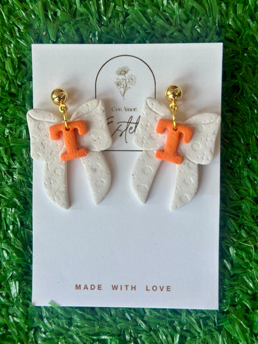 Gameday Power T Clay Earrings