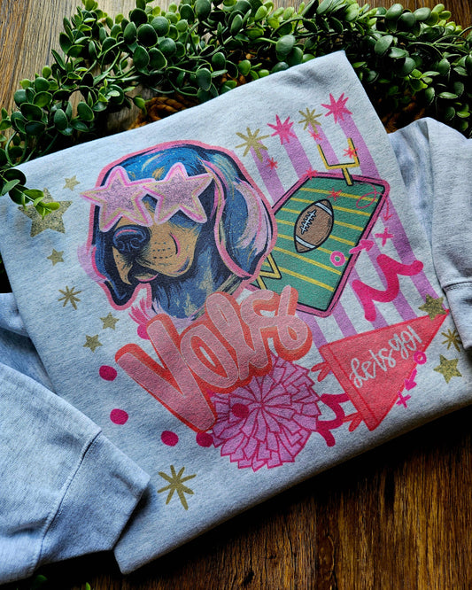 Pink Preppy Tennessee Vols Football Mascot Sweatshirt