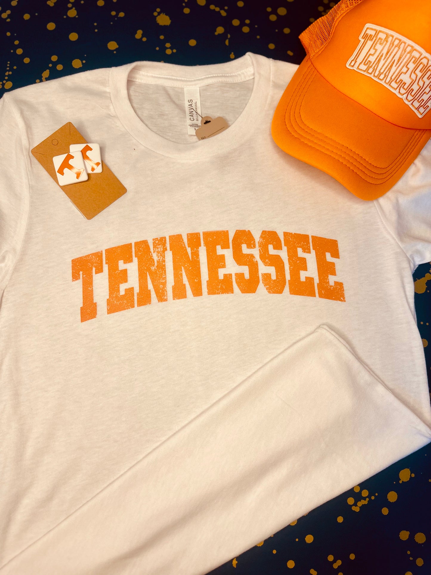 White "TENNESSEE" Short Sleeve T-Shirt