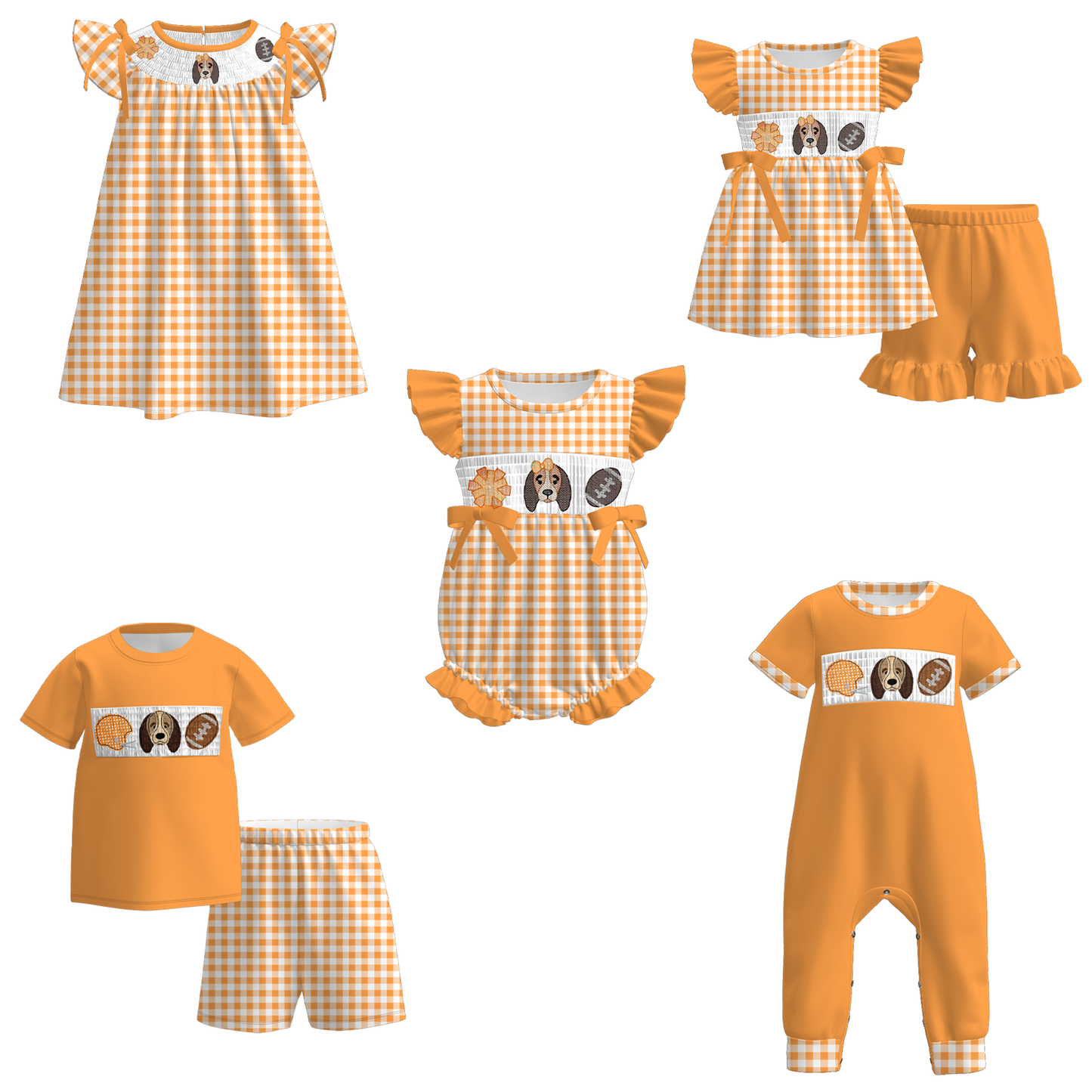 Tennesses Football Embroidered Matching Sibling Outfits