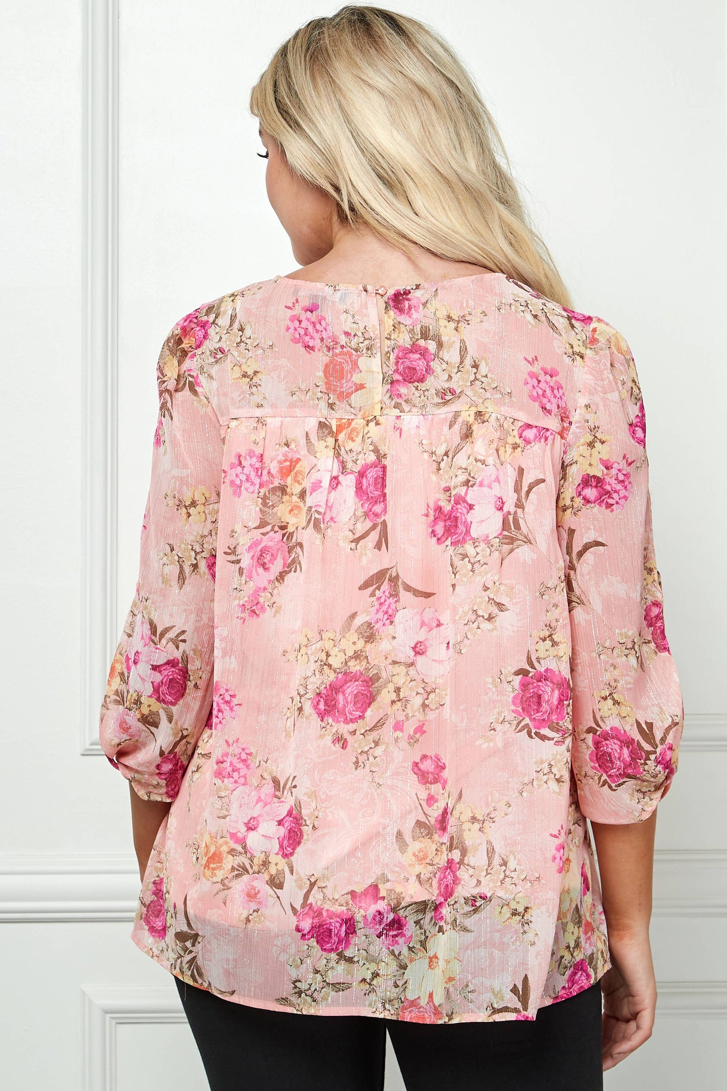 PLUS SIZE FRONT AND BACK YOKE BLOUSE