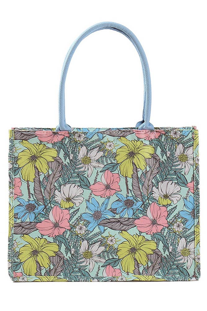 Flower Pattern Tote Bag