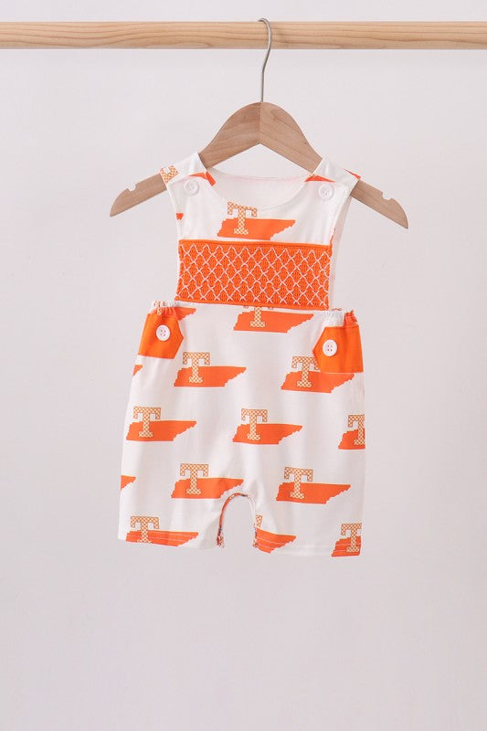 Orange Tennessee Smocked