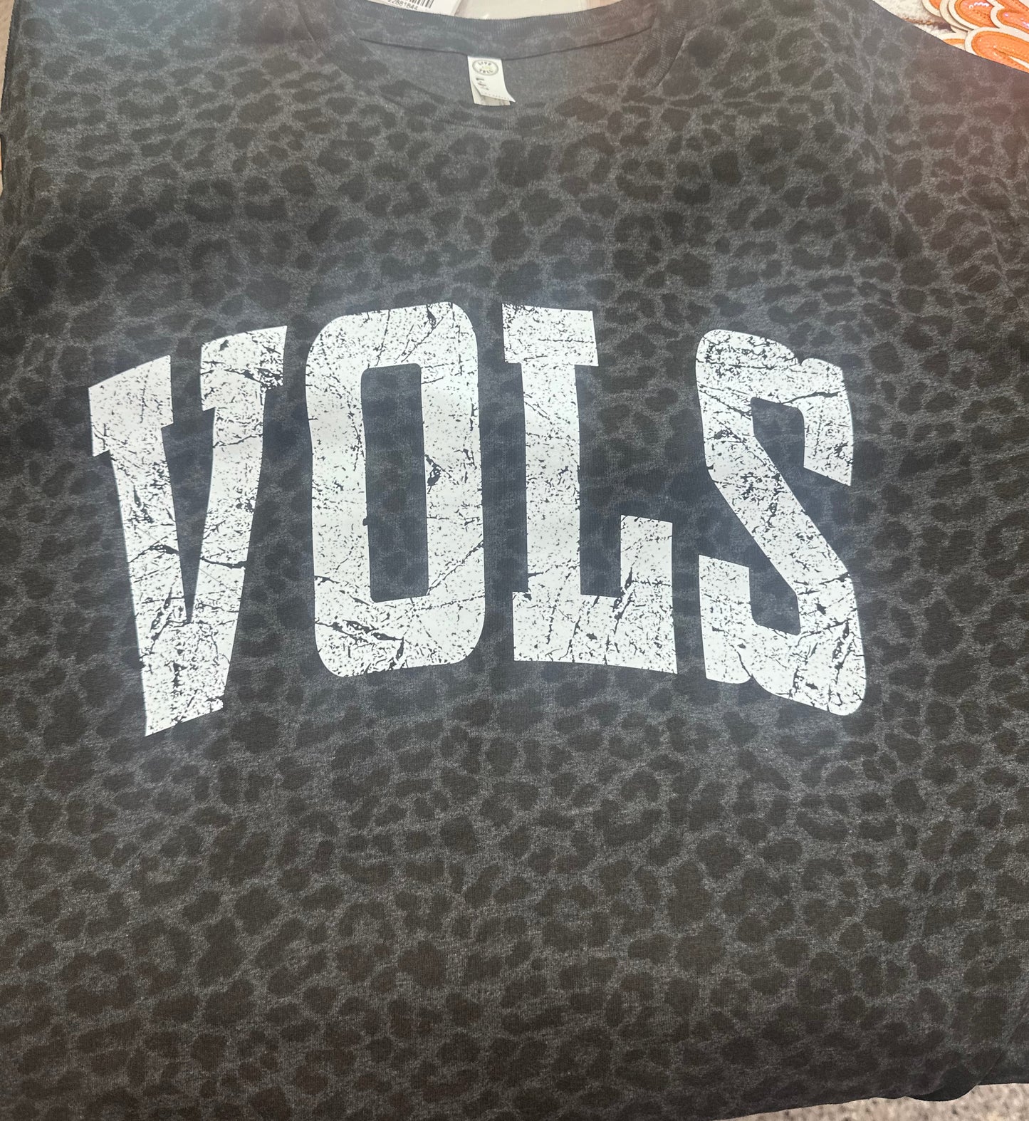 Leopard Destressed Vols Tee