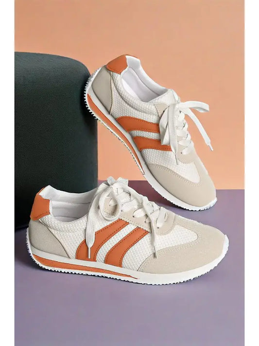 Orange Colorblock Sneakers