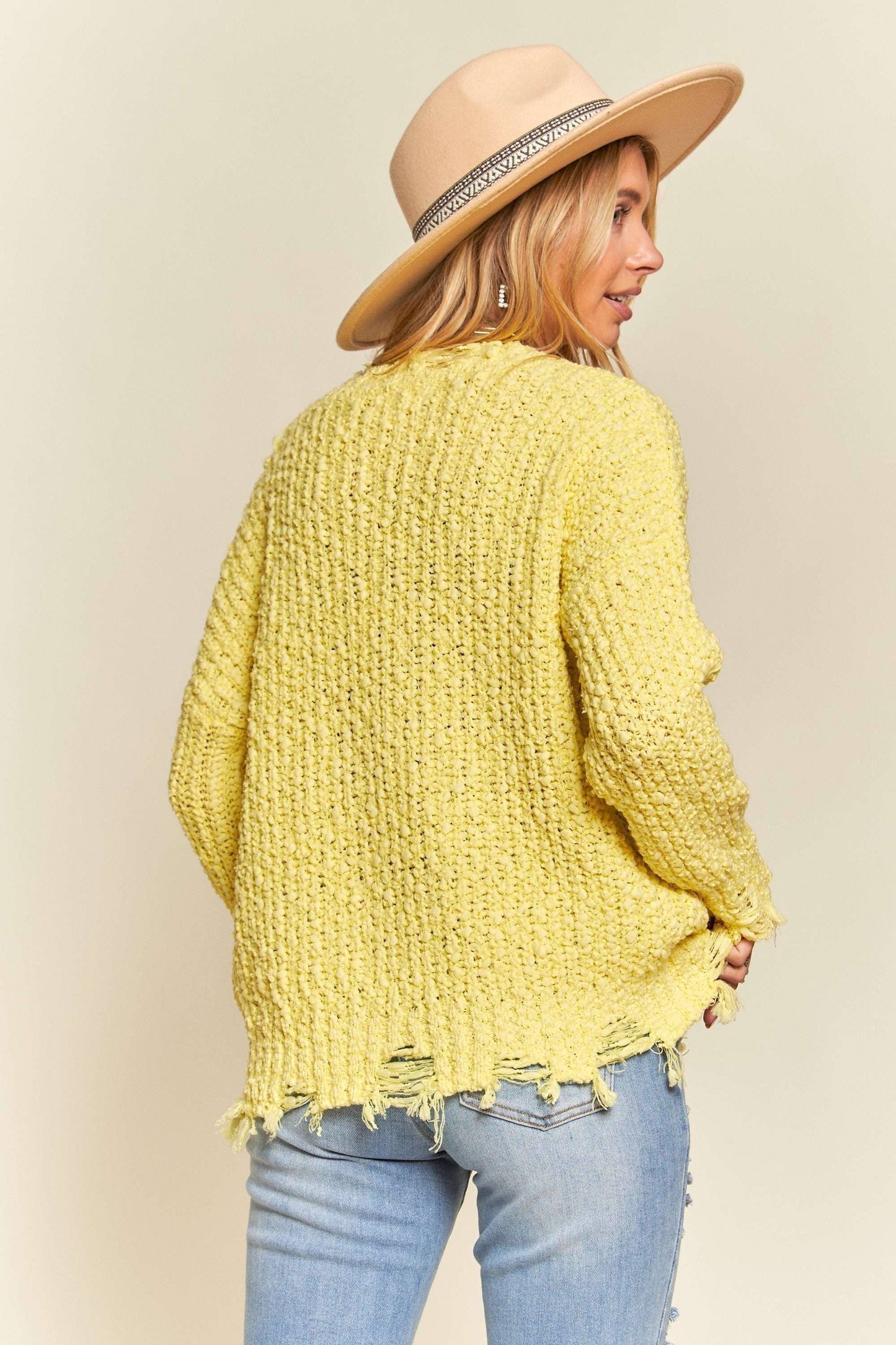 DISTRESSED SWEATER TOP