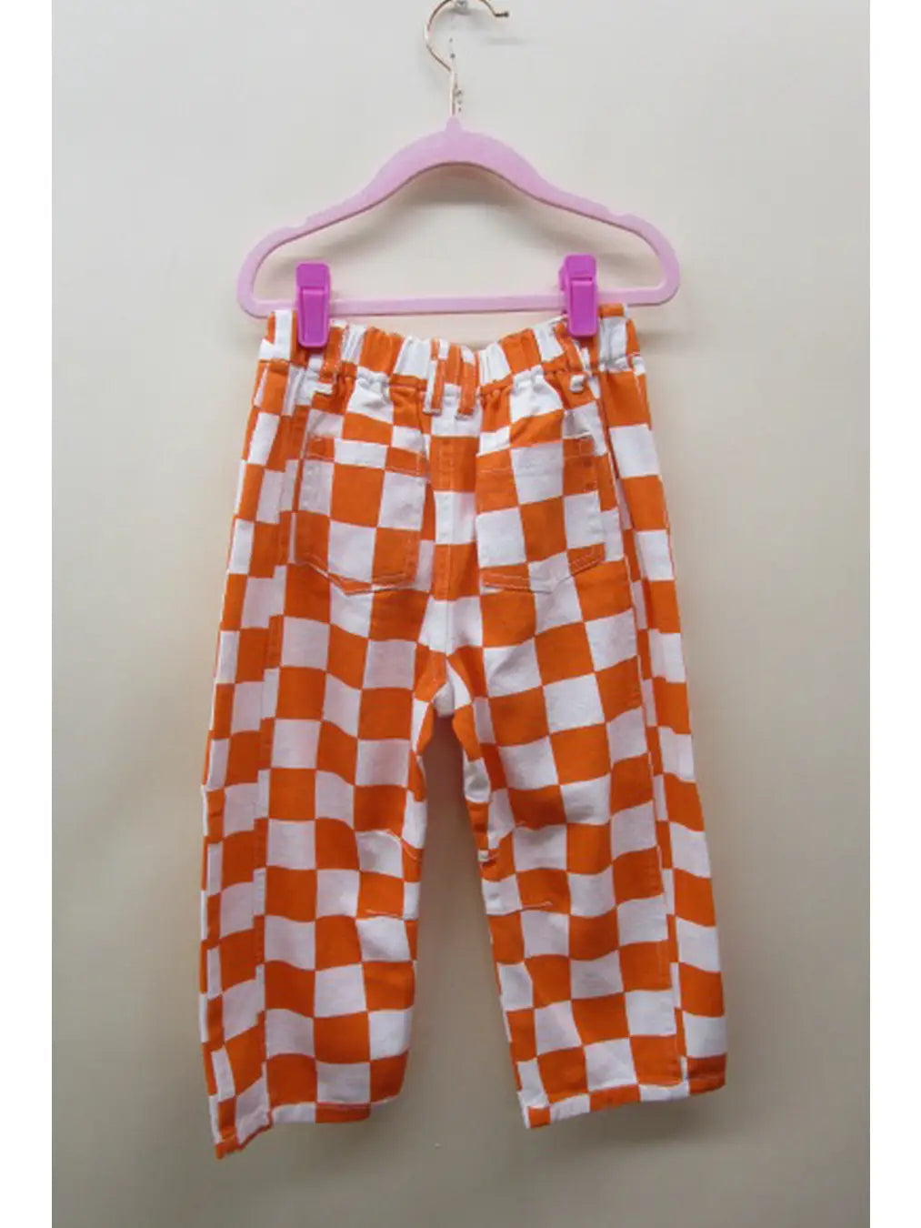 Kids Checkered Denim Pants