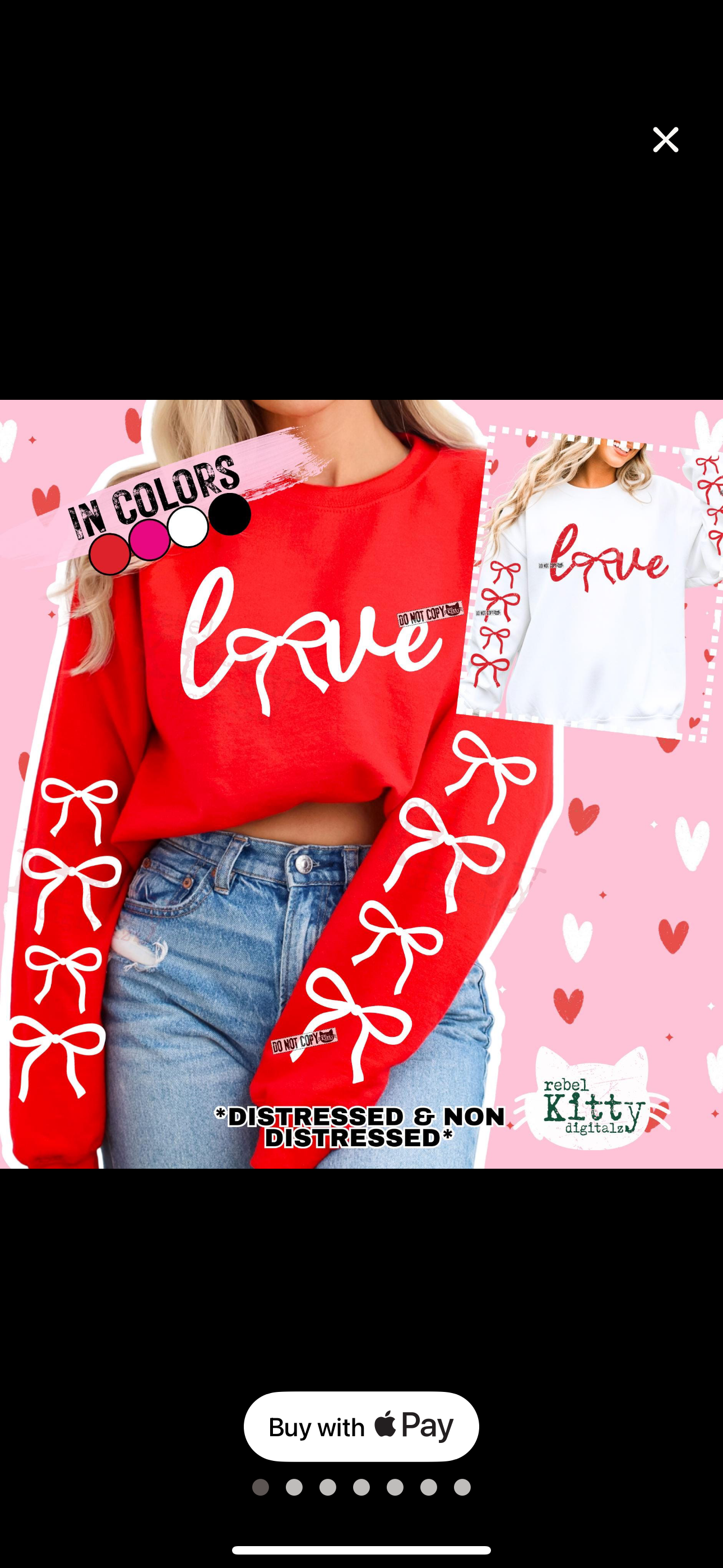 Love Sweatshirt with Bow Sleeves