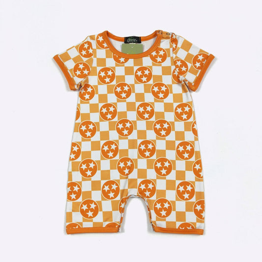 Orange Tri Star Boy Romper