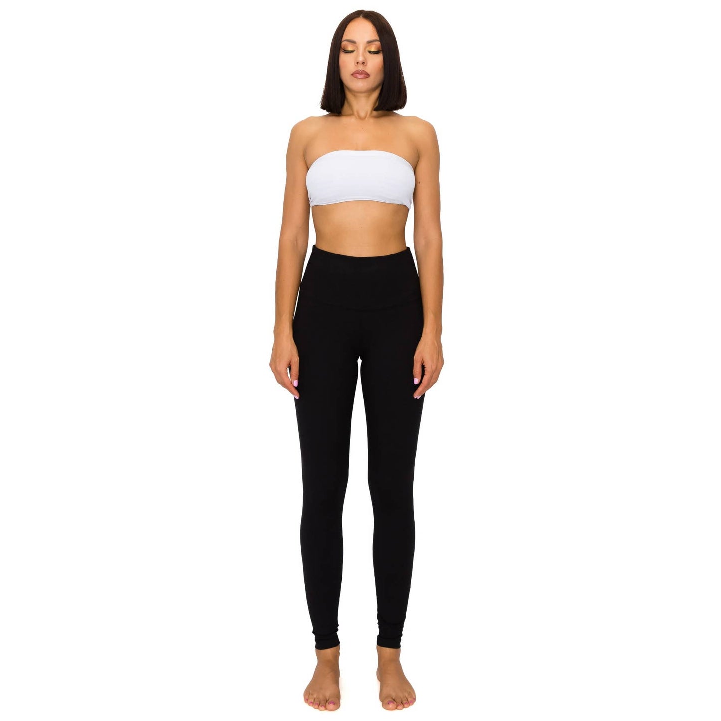 5" Yoga Band Premium Solid Activewear Leggings