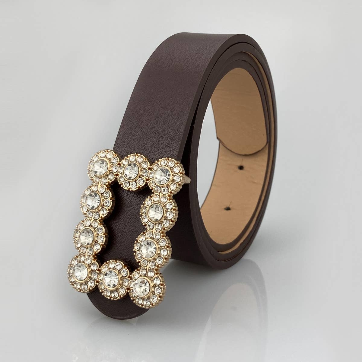WOMEN FASHION DIAMOND BUCKLE BELT