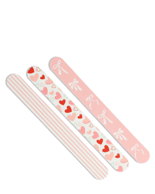 All You Need is Love Nail Files   Light Pink/Multi   7x1x.16 Set of 3