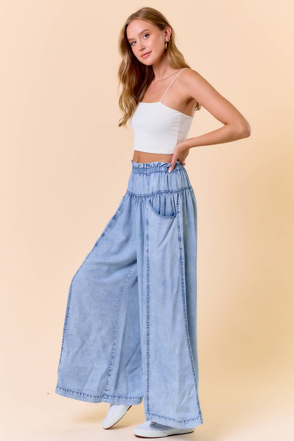 TENCEL DENIM  WIDE LEG