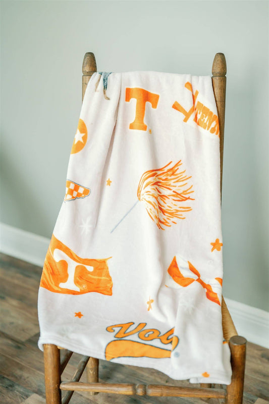 Tennessee Flannel Fleece Blanket, Collegiate