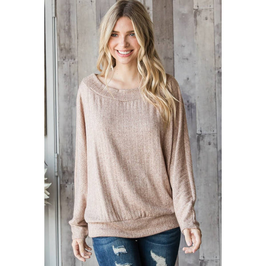 Boat Neck Knit Top