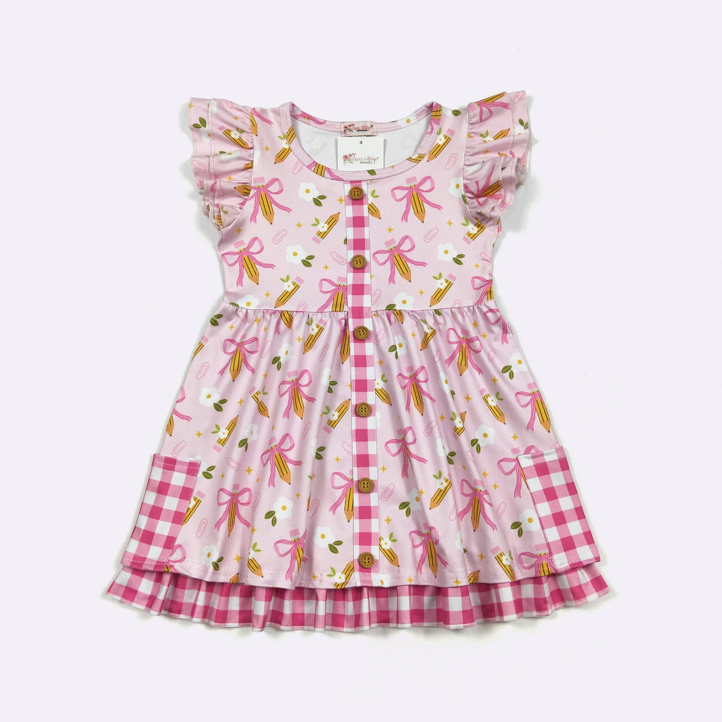 Pink Coquette Pencil Girls Dress