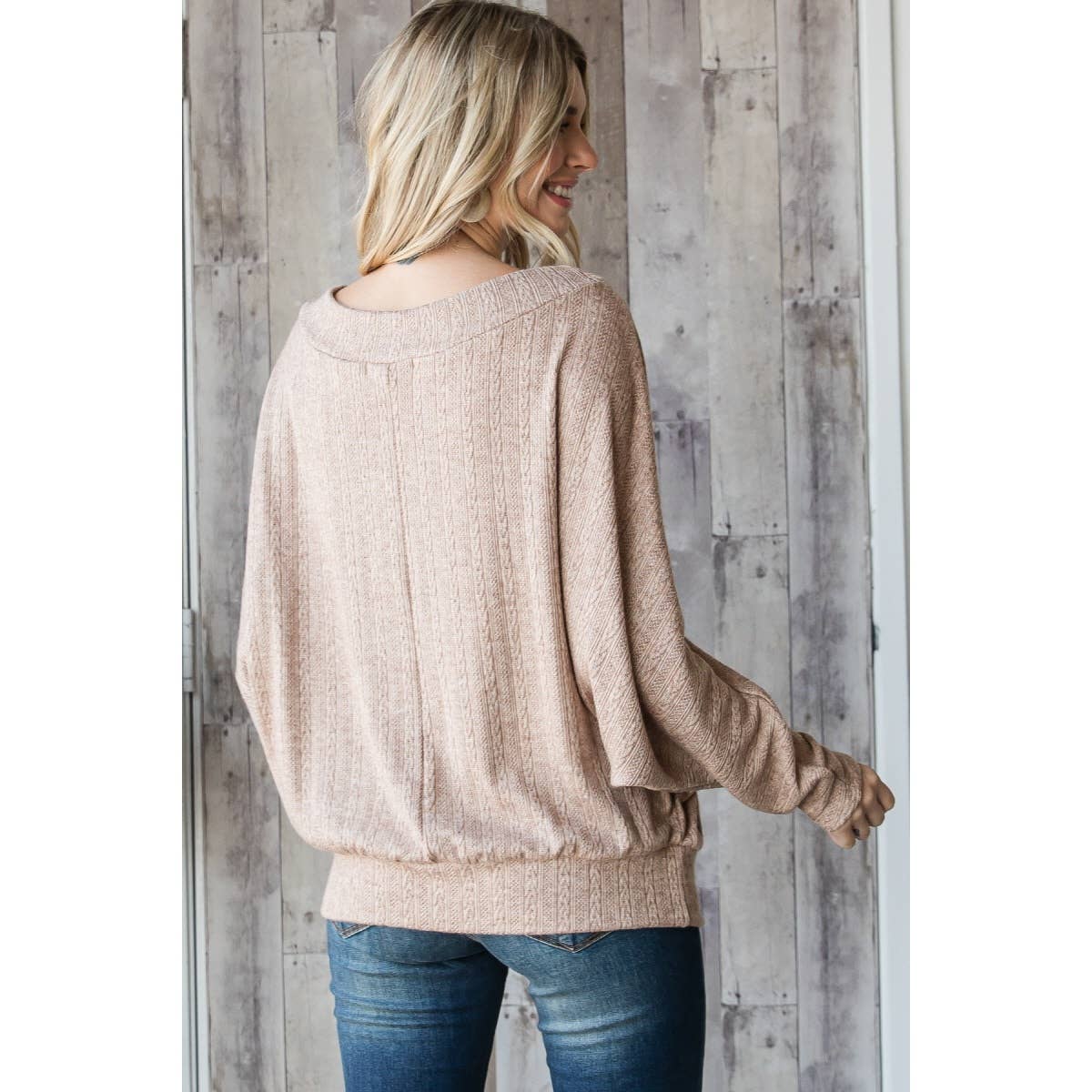 Boat Neck Knit Top