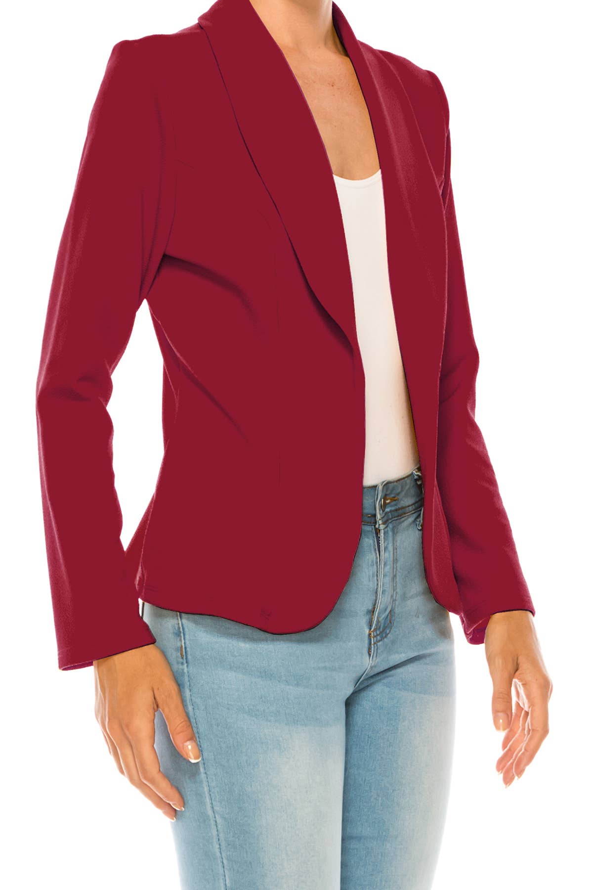 Women's Casual Office Work Long Sleeve Open Front Blazer