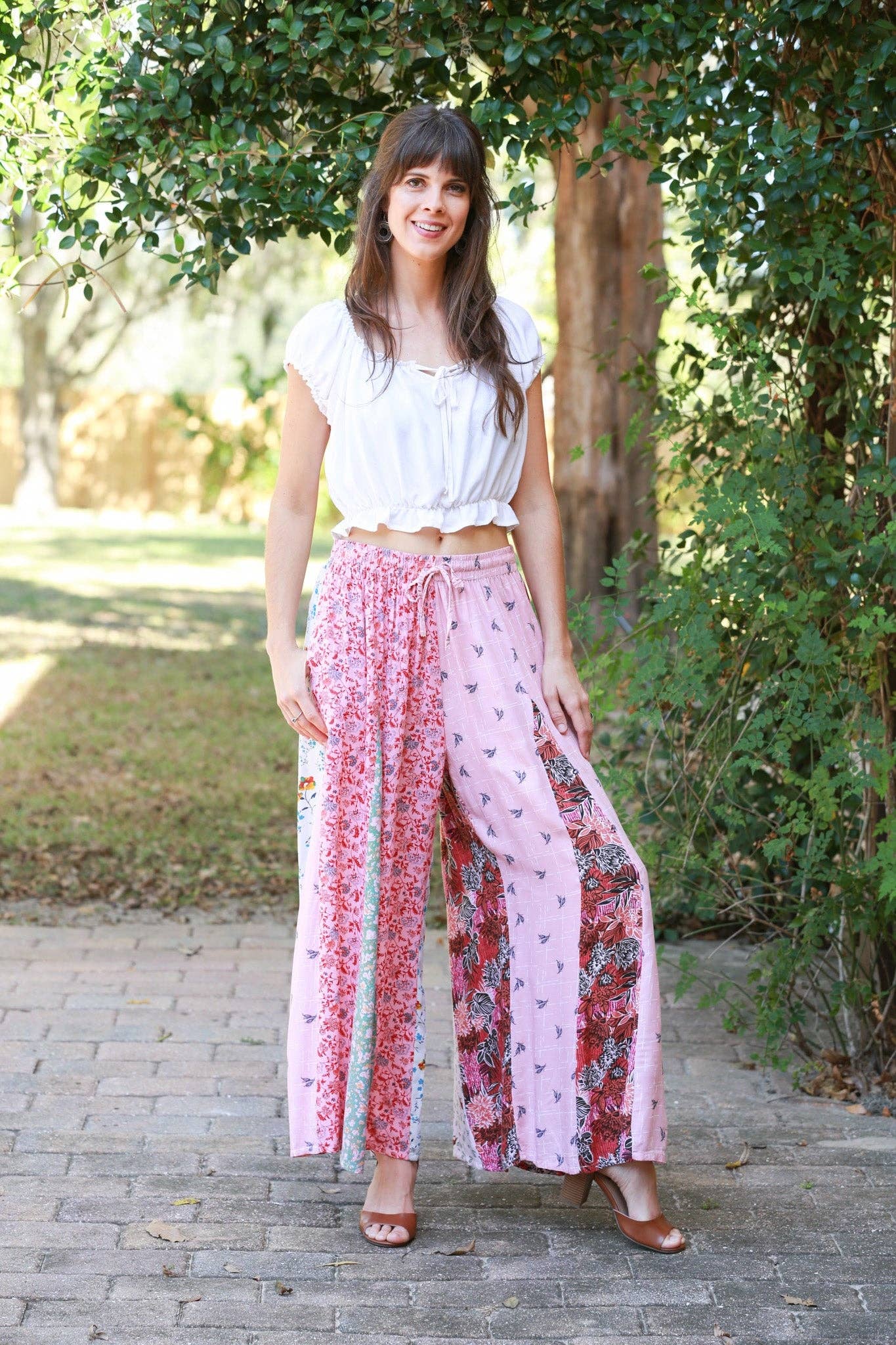 Petal Harmony Boho Palazzo