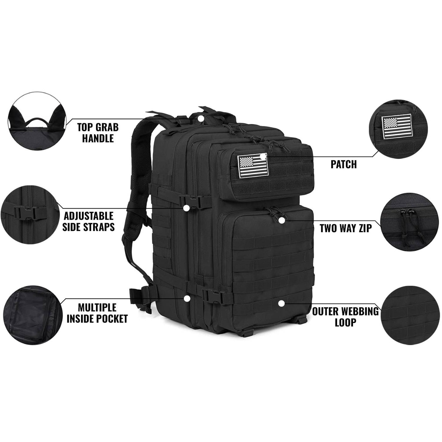 Large Military Army Tactical Backpack