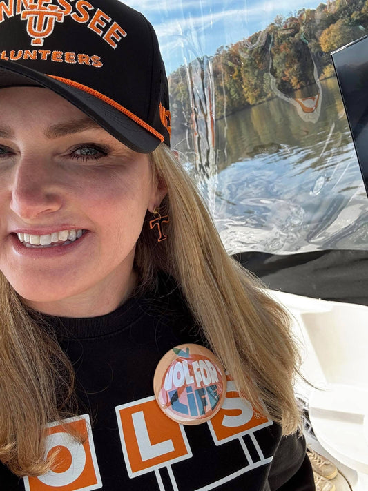 Power T | Black & Orange | Gameday Drop Earrings