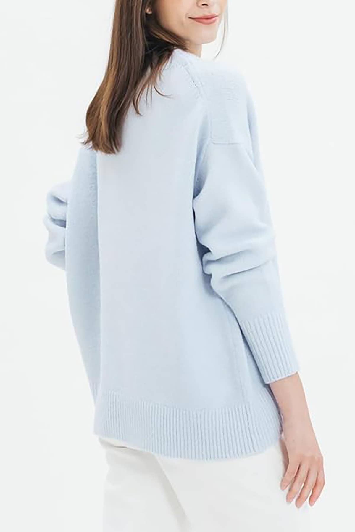 MOCK NECK COZY KNIT SWEATER