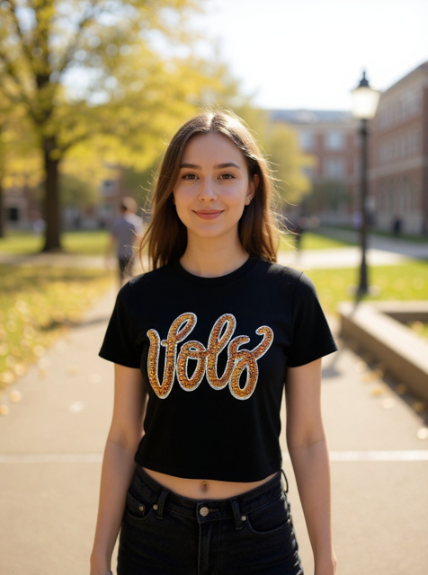 Cropped Vols Sequin Top