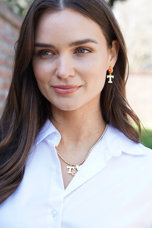 Tennessee Vols Logo Huggie Hoop Earrings