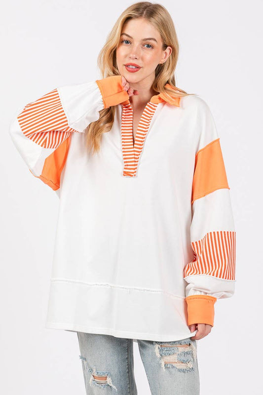 Varsity Stripe Game Day Pullover