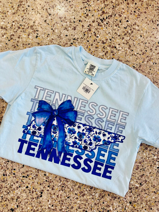 Tennessee State with Blue Bow Tee