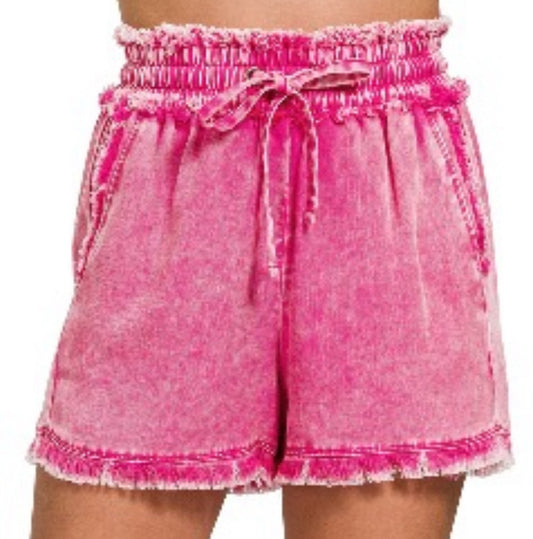 TENCEL MINERAL WASHED SHORTS