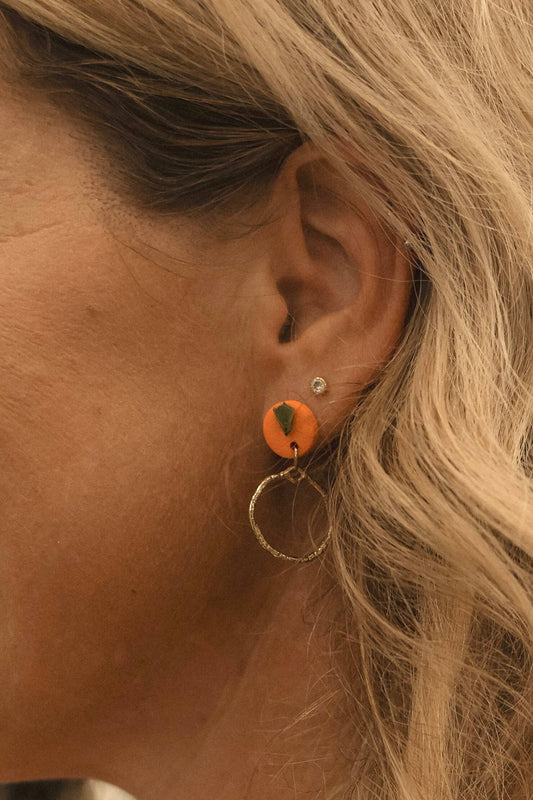 Orange | Fruit | Dangle Earrings