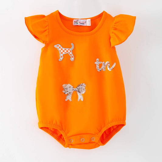 Tennessee Silver Sequin Baby Romper