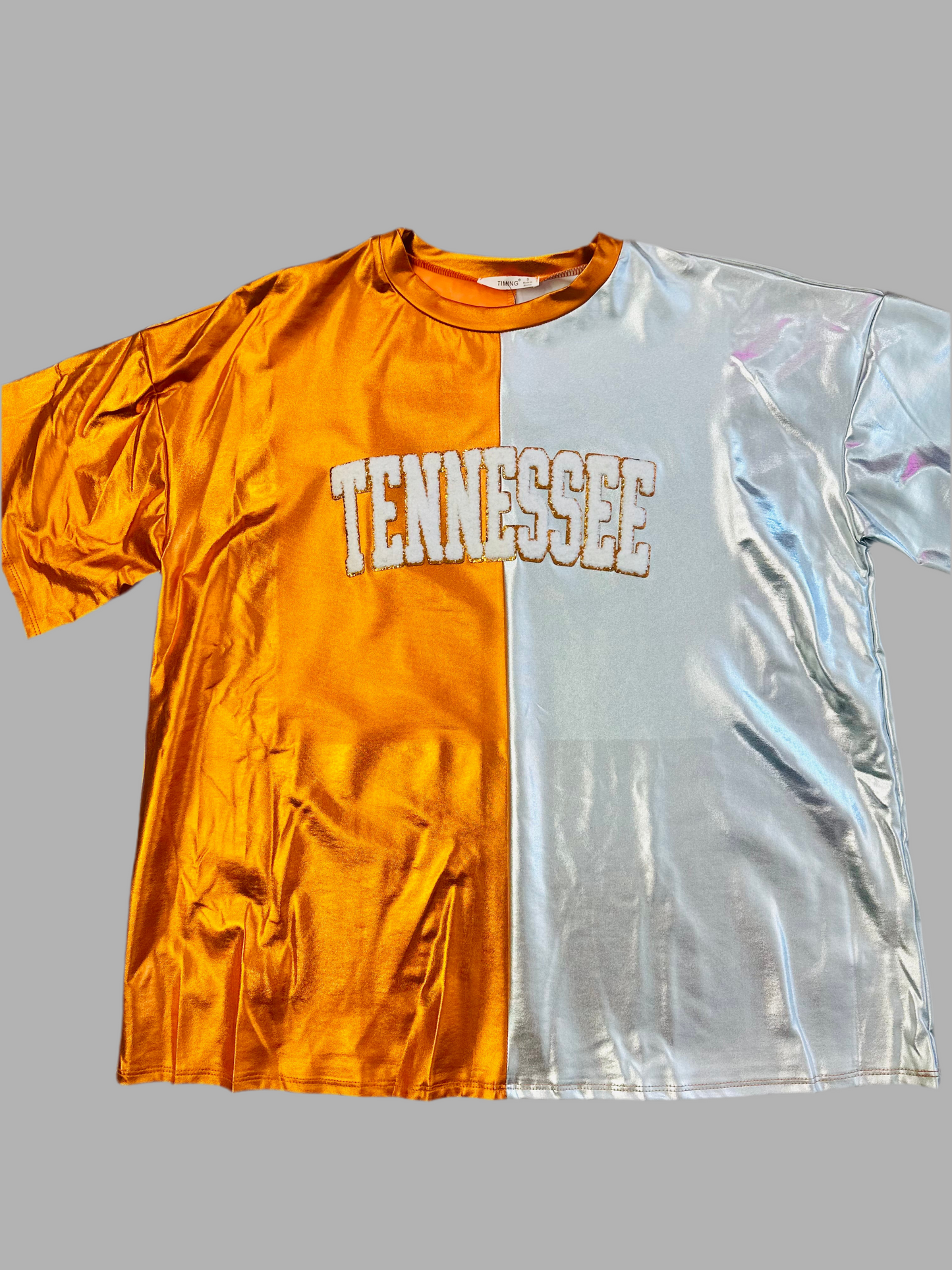 Game Day Metallic Oversized Tennessee Top