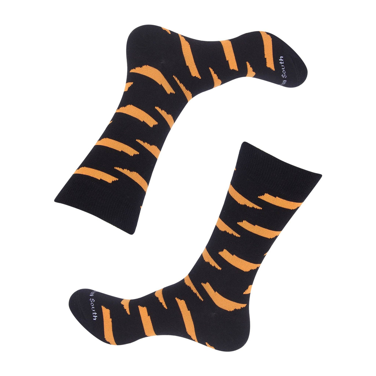 Black/Orange Tennessee Shape Socks