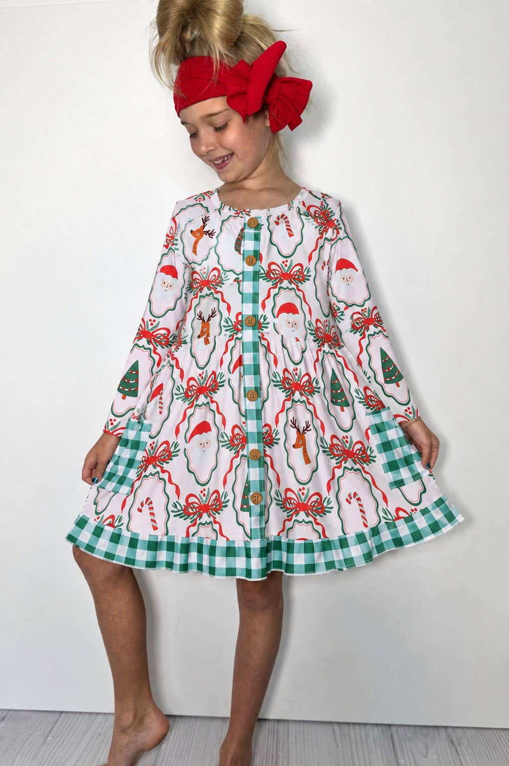 Boughs of Holly Girls Dress