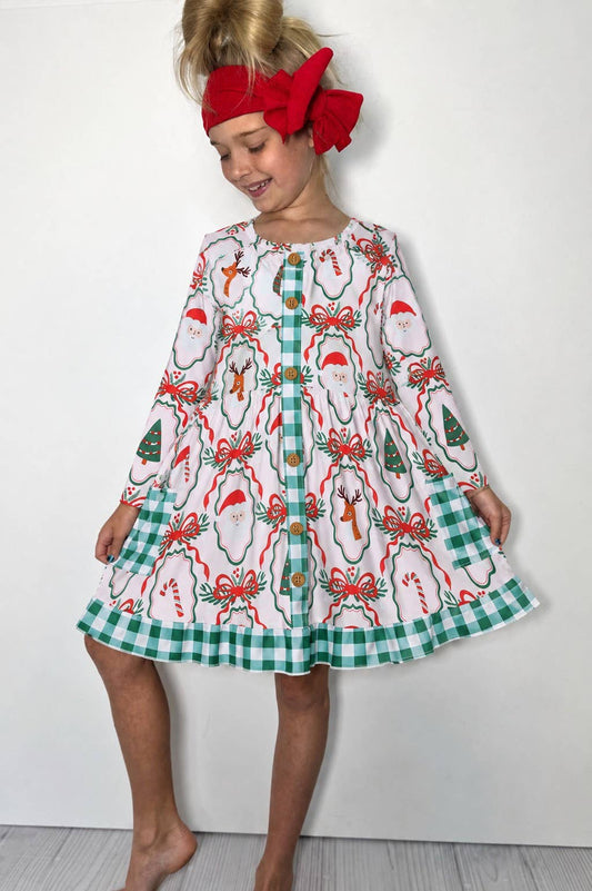 Boughs of Holly Girls Dress