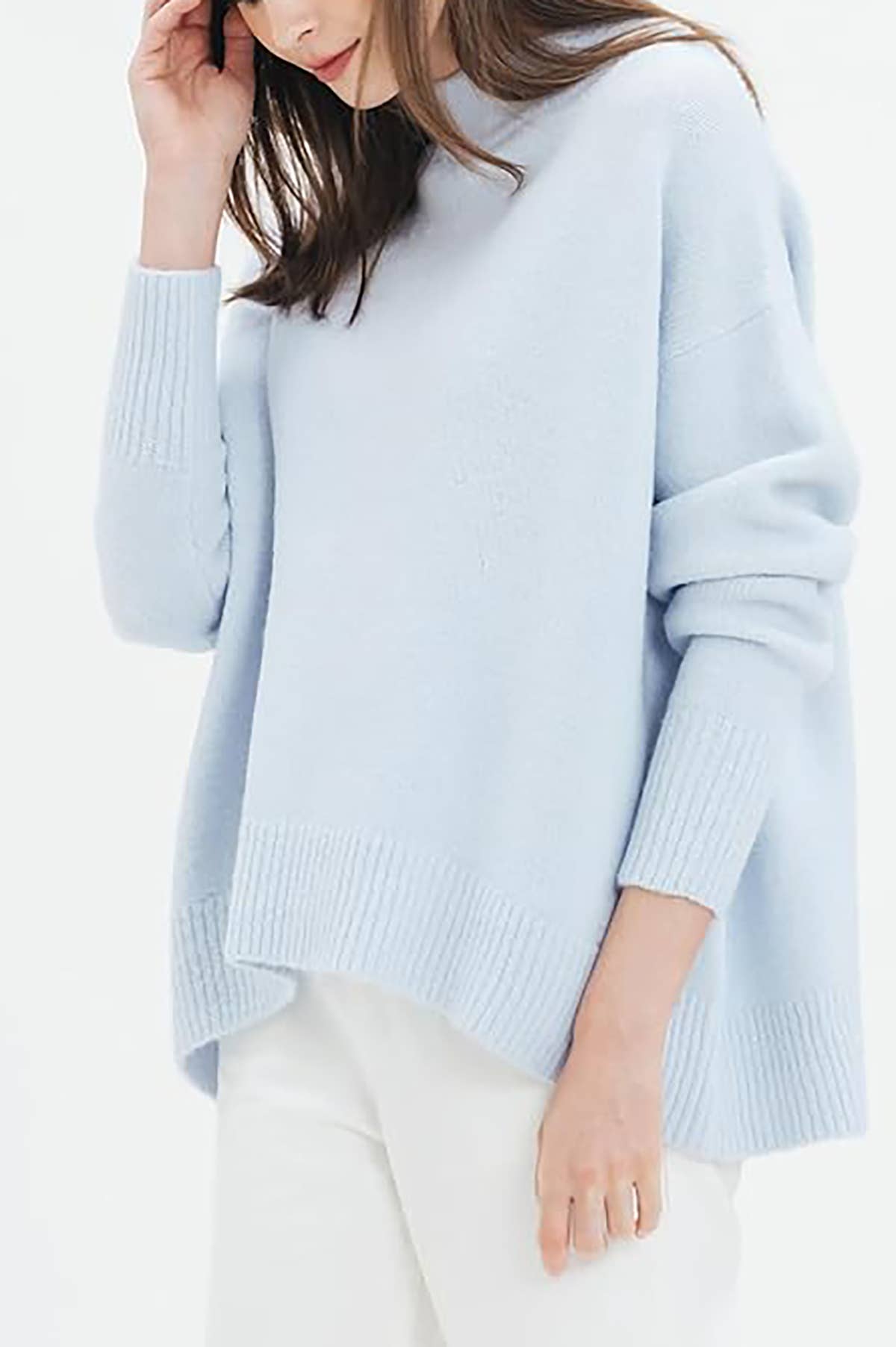 MOCK NECK COZY KNIT SWEATER