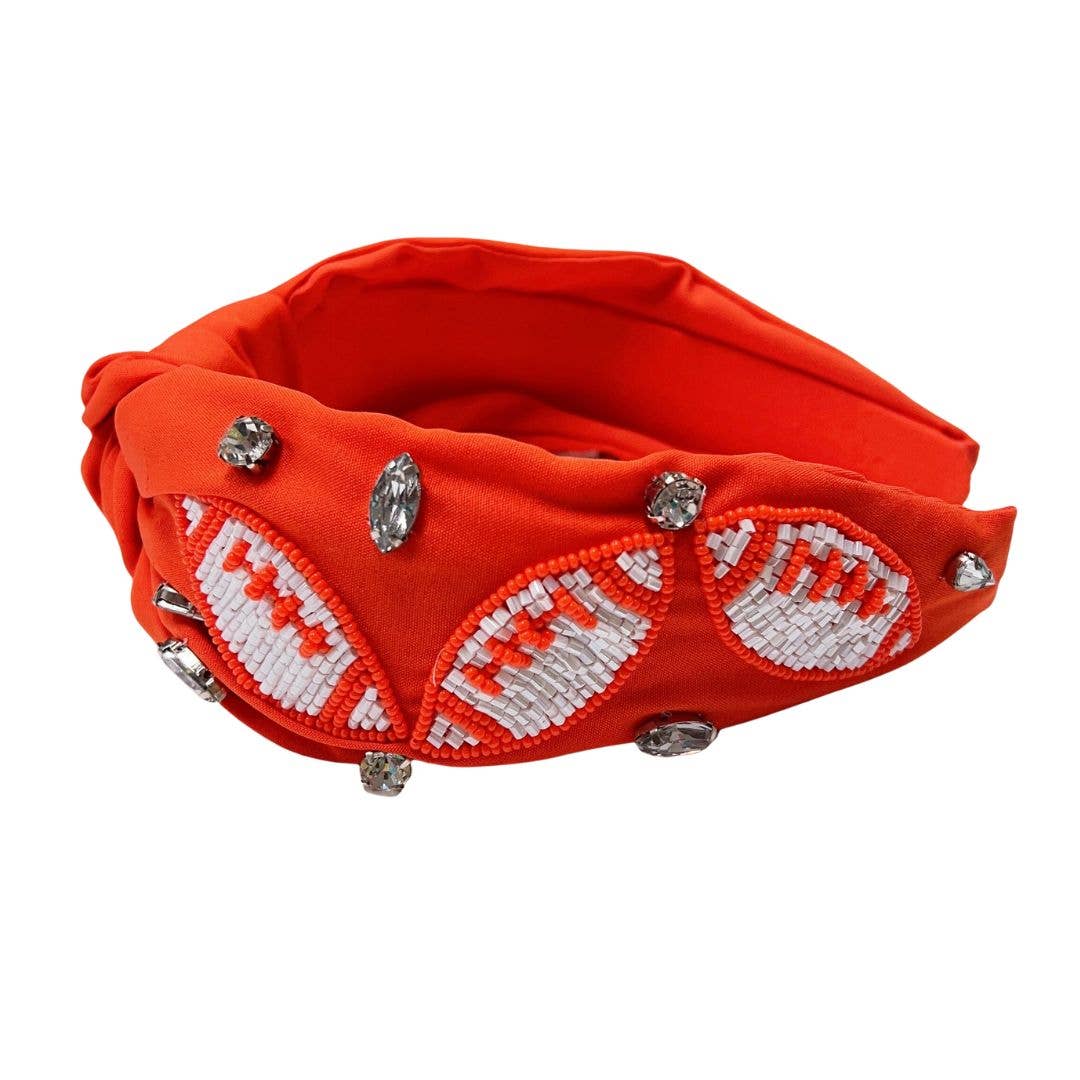 Football Orange/White Headband