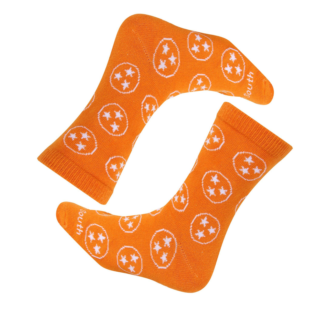 Kids Orange Tri Star Socks